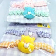 韓国　ケアベア　ヘアゴム　セット　ブルー　ピンク　パープル　イエロー匿名配送
