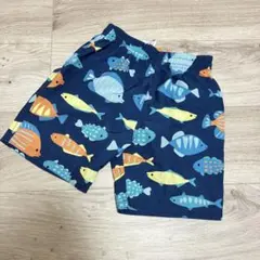 【インナーパンツ付き】男の子 水着 110㎝ 魚柄　インナーパンツ、ポケット付き