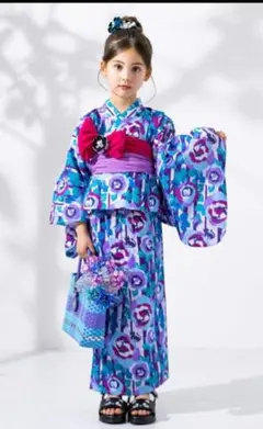 ANNA SUI mini アナスイミニ セパレート浴衣 140cm 帯2本付き - メルカリ