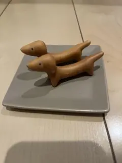 犬型 陶器 箸置き 2個セット