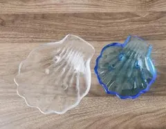 パーティーやおもてなし☆インテリア 貝殻ガラス お皿セット