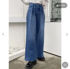 【本日限定価格】MURUAワイドデニムパンツ ブルー　2号のサムネイル