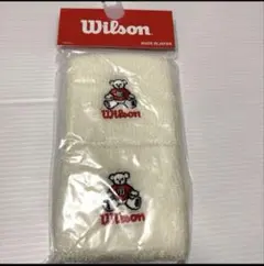 ウィルソン　リストバンド スポーツ WILSON ホワイト　バスケ　くま　ベアのサムネイル