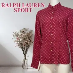 ☆美品☆ラルフローレンスポーツ 総柄コットンシャツ レッド（7）