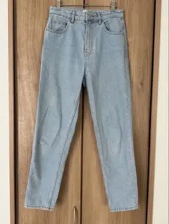 ZARA マムフィット　ストレートデニム ライトブルー 36
