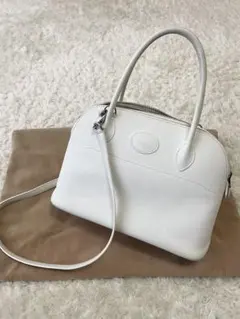 エルメス・ボリード・27センチ・ホワイト・ツイリー２枚付き！