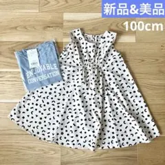 【新品&美品】BREEZE 幾何学模様 ワンピース　半袖Tシャツ　100cm