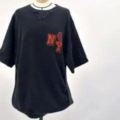 Champion NYロゴ刺繍 半袖Tシャツ ダークグレー