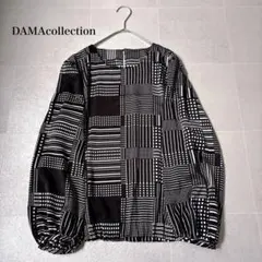 極美品✨ダーマコレクション 大きいサイズ 幾何学柄 バルーン ブラウス【XL】のサムネイル