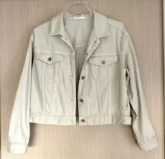 ユニクロ オフホワイト デニム ジャケット Mサイズ 【美品】 春秋