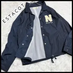 ESTACOT エスタコット ネイビー コーチジャケット ナイロンジャケット
