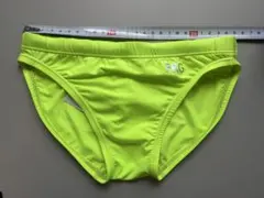 SPEEDO アクアスペック 蛍光グリーン SS 光沢 競パン ライフセーバー