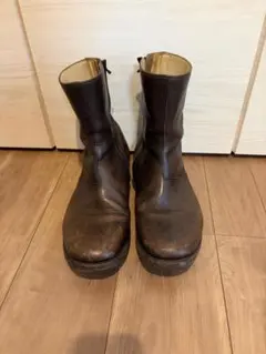 レザー サイドジップブーツ ダークブラウン Vibramソールのサムネイル