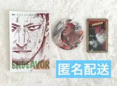 ヒロアカ　原画展　エンデヴァー　ワンシーンカード　缶バッジ　箔押しクリアカード