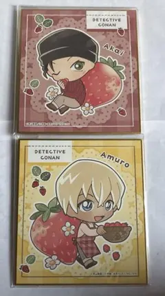 名探偵コナン きゃらぺこ いちご狩りミニ色紙 赤井秀一 安室透