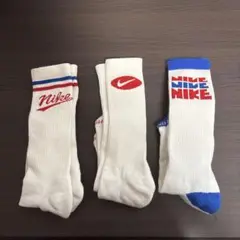 Nike ソックス 3足セット ホワイト/ブルー