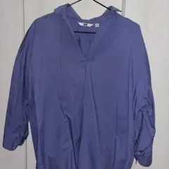 【美品】UNIQLO コットンリラックススキッパーシャツ（7分袖）