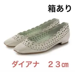 【最終値下げ】ダイアナ　パンプス　シルバー　２３㎝