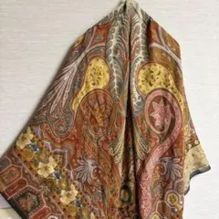 エトロ ETRO ペイズリー 花柄 大判 ストール 正方形 シルク ウール