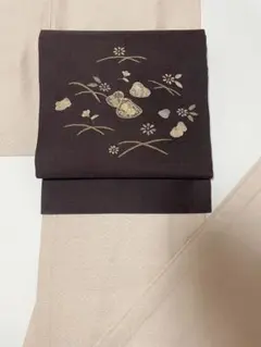 秋の先取り特典 】美品 正絹袷 色無地 トールサイズ 裄69 新品袋帯