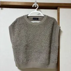 GALLORIA ニットベスト ベージュ