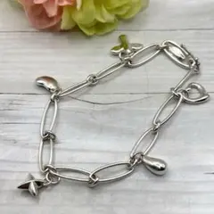 TIFFANY&Co.【鑑定済超希少】5チャームリンクブレスレット925 付属品