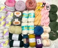 お買い得!毛糸まとめ売り 純毛 毛混 綿混 アクリル混 段染 いろいろ 36個
