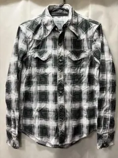【美品】ナンバーナイン ウエスタンチェックネルシャツ 黄×黒 オンブレチェック ナンバーナイン ウェスタンチェックネルシャツ 黄×黒 オンブレチェック