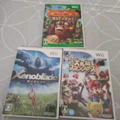 Wii ゲーム 3本セット ドンキーコング ゼノブレイド スマブラ