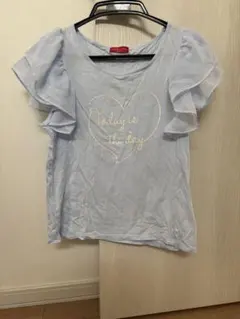 earth music & ecology 水色 フリルTシャツM