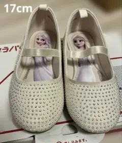 H&M アイボリー ビジュー バレエシューズ　17cm