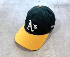 NEWERAニューエラ アスレチックス 刺繍CAP grn/yel