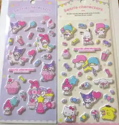 値下　公式　サンリオキャラクターズ マシュマロ　ぷっくり　海外正規品　2枚