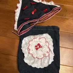 collctionism デニムトートバッグ&バブーシュカ　2点セット
