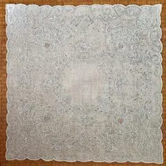スワトウ刺繍ハンカチ 花柄