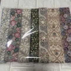 お*♪様 インド刺繍リボン　アソートセット　50cm×7本