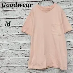 グッドウエア 【M】 半袖Tシャツ クルーネック 胸ポケット コットン ピンクのサムネイル