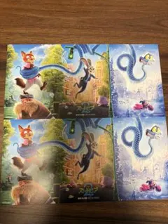 ディズニー ズートピア２ 映画特典 限定ビジュアル パノラマボード カード 2枚