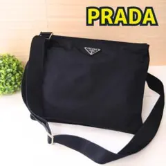 【良品】 PRADA 三角ロゴ テスートナイロン 斜め掛けショルダーバッグ 男女
