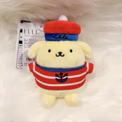 銀座三越 ポムポムプリン ELLE マスコット キーホルダー ぬいぐるみ 