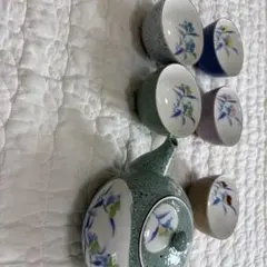 新品未使用　急須とカラフルカップセット