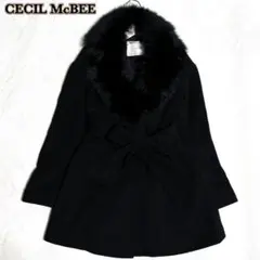 CECIL McBEE コート ブルーフォックス ファー ウール