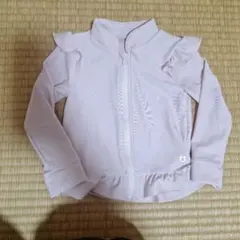 キッズ服ピンク フリル付き ラッシュガード100