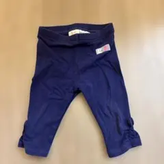 ネイビー フリル付きレギンス　ニットプランナー