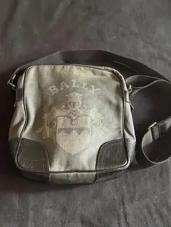 BALLY ショルダーバッグ　キャンバス　レザー　レザー