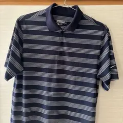 NIKE GOLF DRI-FIT ストライプポロシャツ S