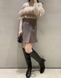 スナイデル　ヘムフレアミニスカショーパンサイズ0 スカショ　カーキ