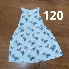 H&M 蝶柄 ノースリーブワンピース　120