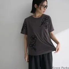 グリーンパークス フラワー刺繍 Tシャツのサムネイル