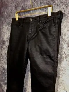 archive black coated denim y2k コーティングデニム